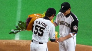 佐藤選手の引退セレモニー