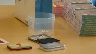 手作り感あふれるスタンプ