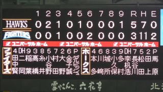 開幕戦としては、とほほなスコア